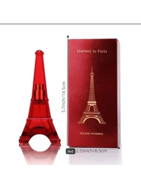 Journey to Paris Red Eiffel Tower Decorative Bottle